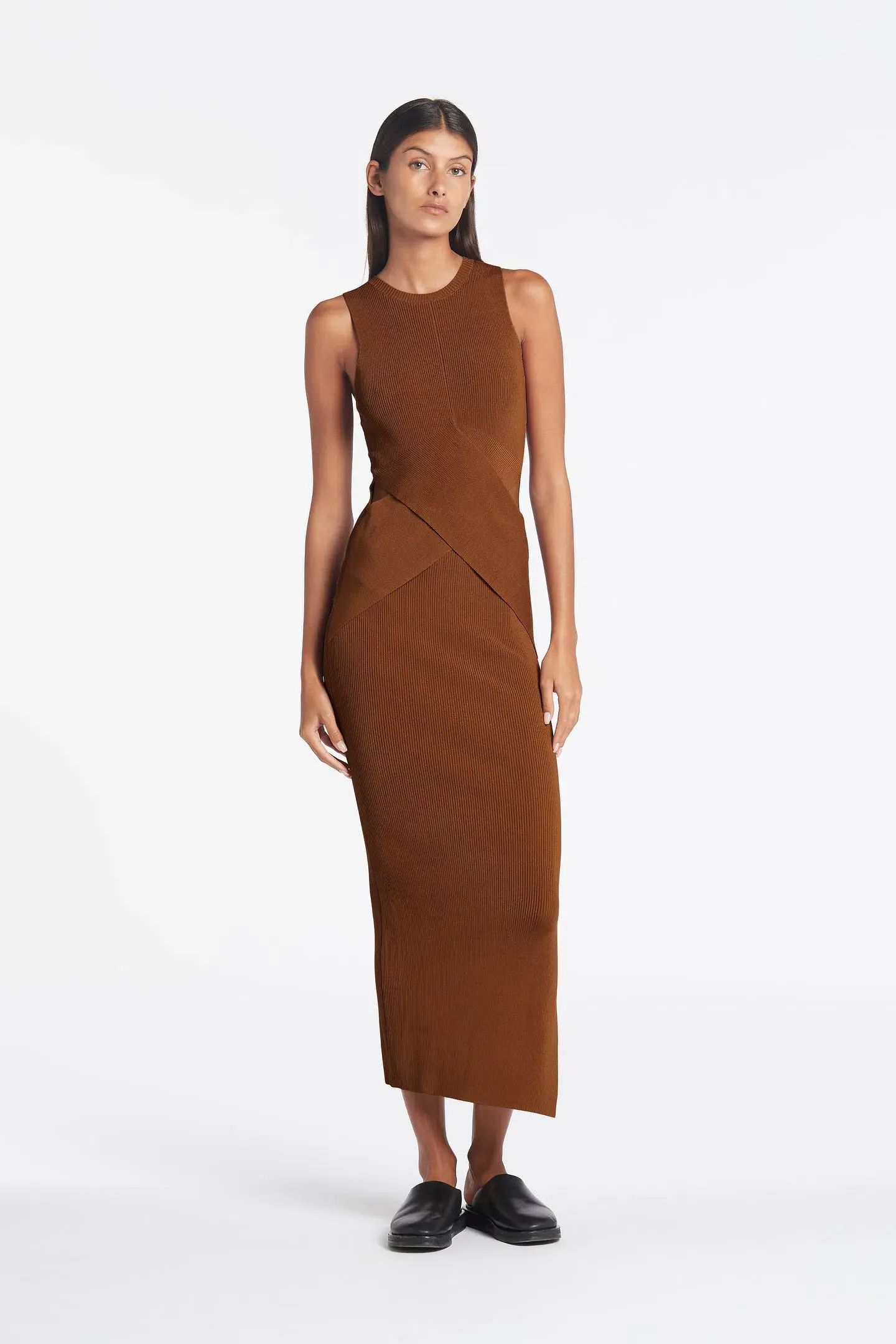 Sir the Label Hazel Josephine Sleeveless Dress in Brown Size 0 - Image 4