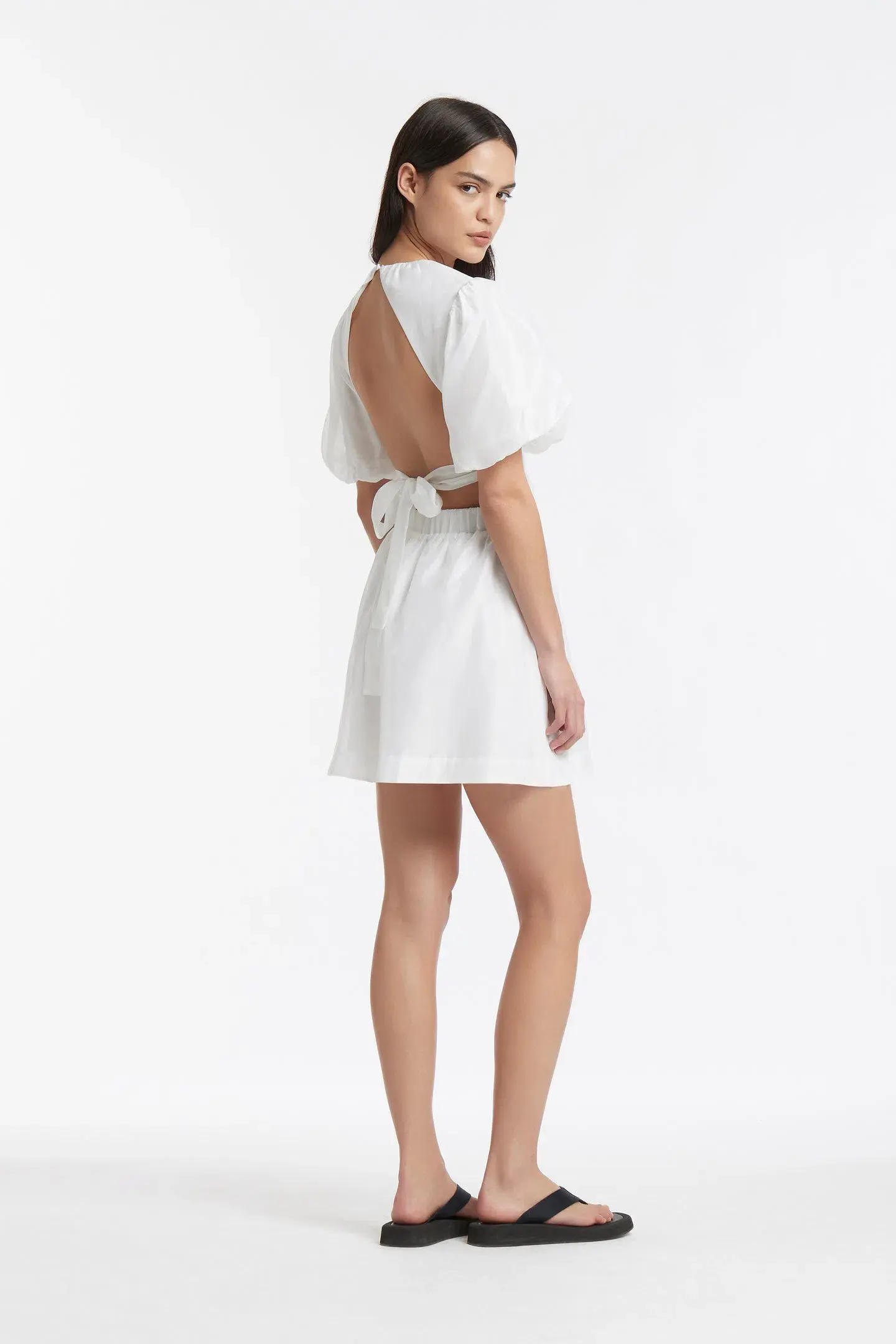 Sir the Label Franc Open Back Mini Dress in Ivory Size 0 - Image 3