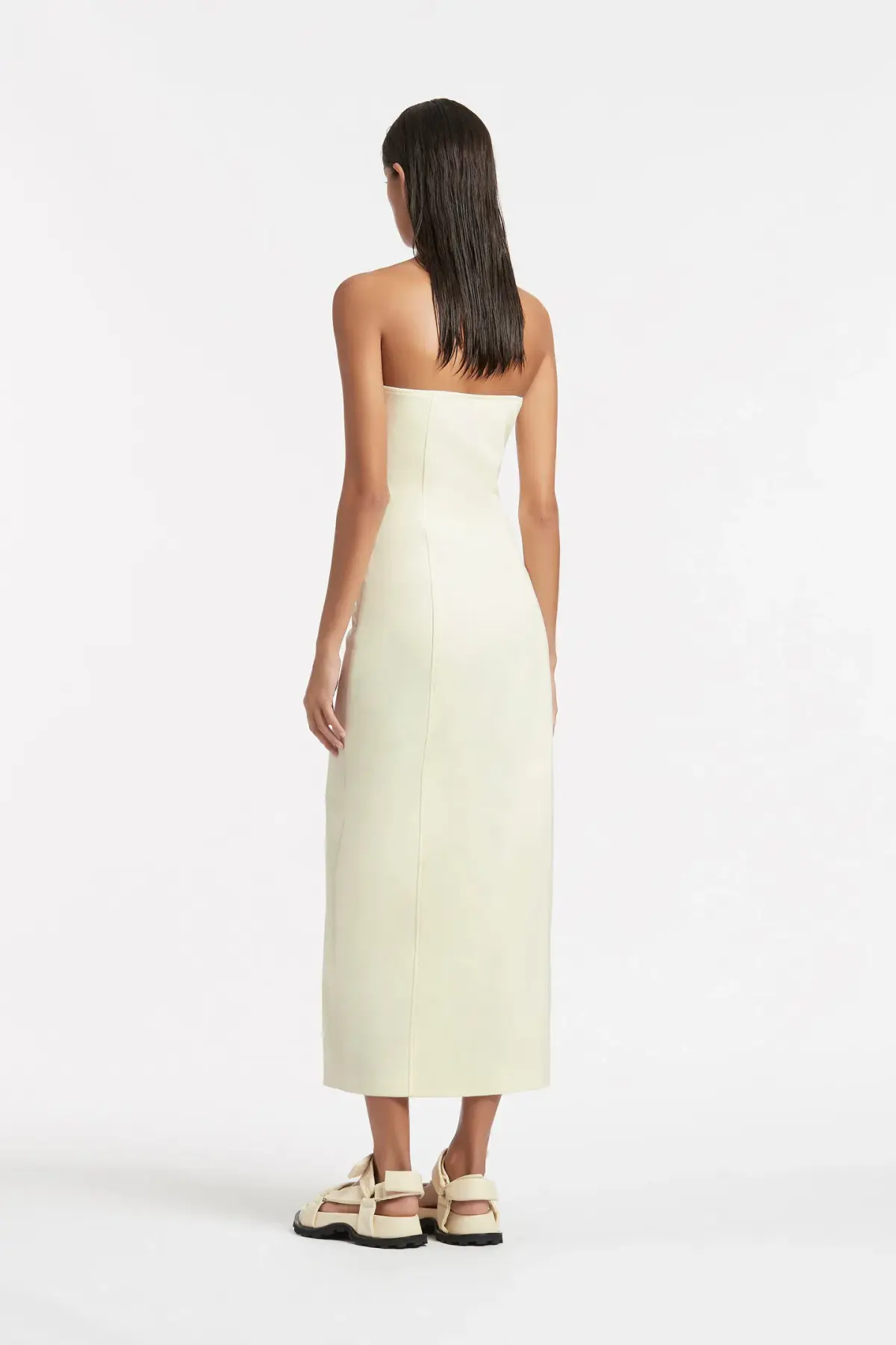 Sir The Label Marco Structured Midi Dress In Lemon Yellow Size 1 / AU 8 - Image 4