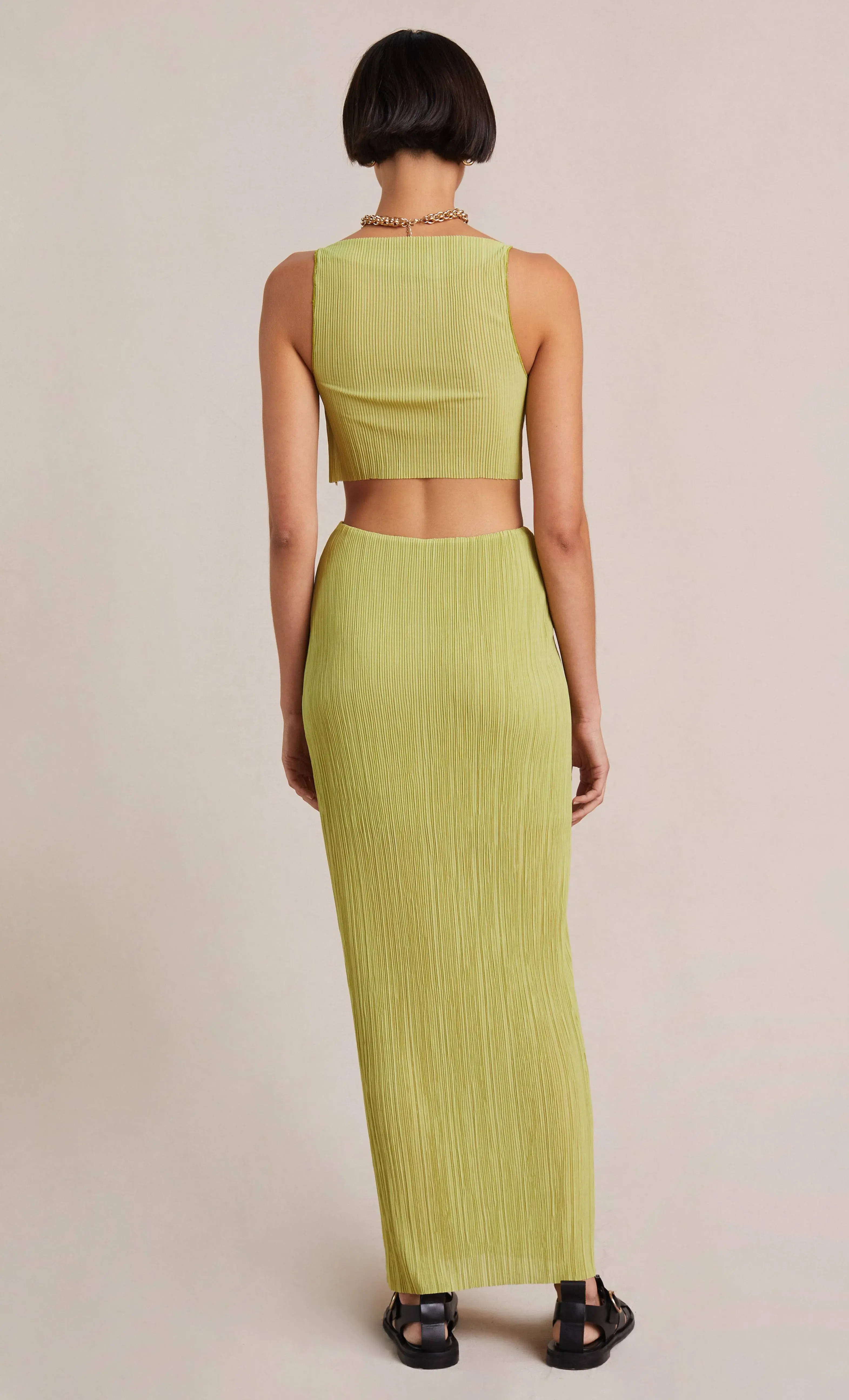 Bec and Bridge Plisse Pistachio Skirt Green Size 14 - Image 2