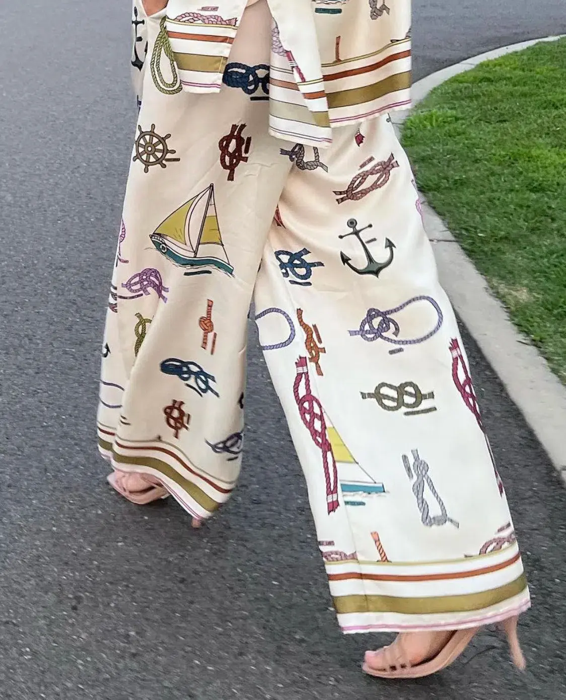 Alemais Ships Ahoy Man Shirt and Pants Set Print Size 14 - Image 4