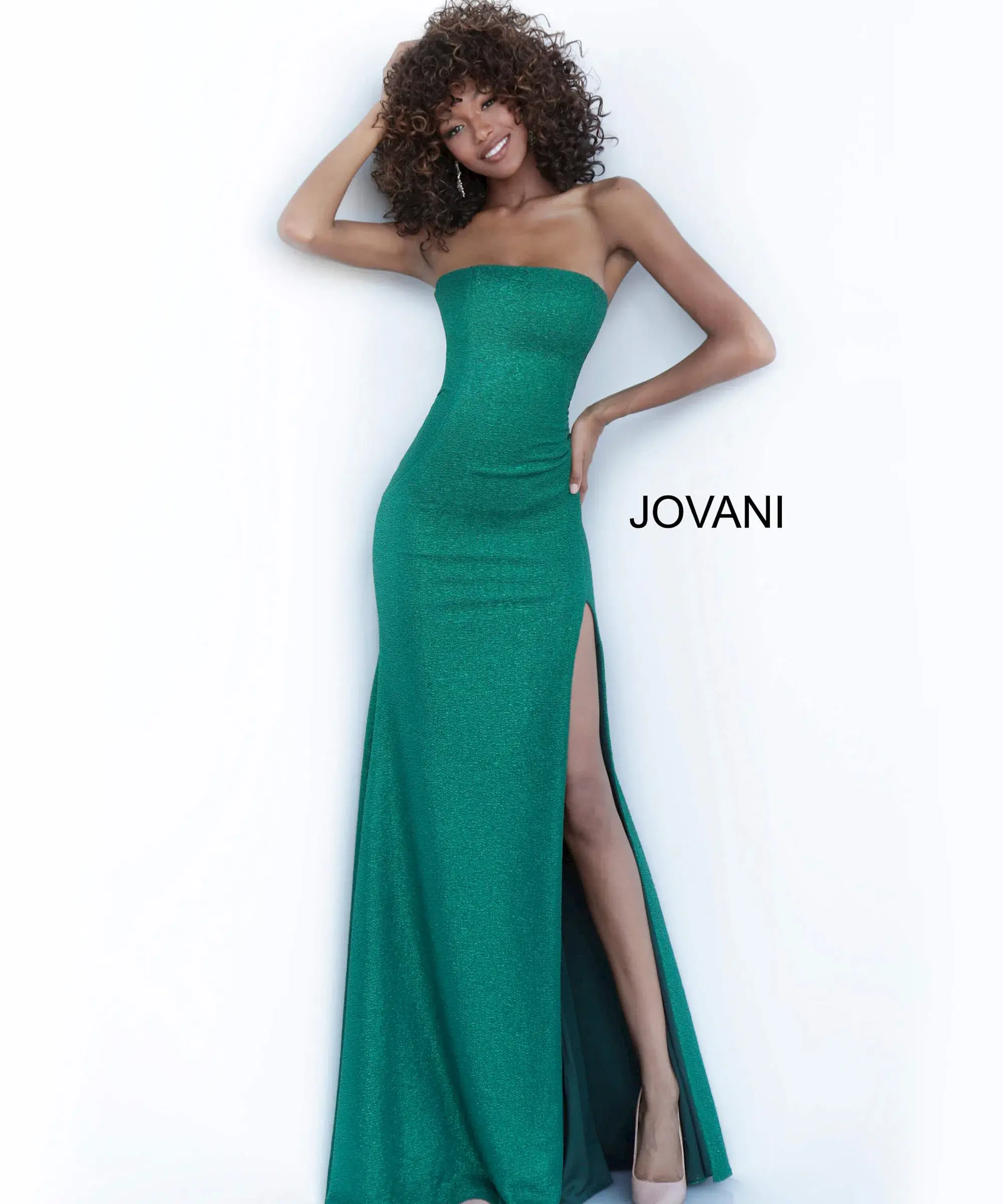 Jovani Style #8063 Strapless Dress Green Size 8 - Image 1