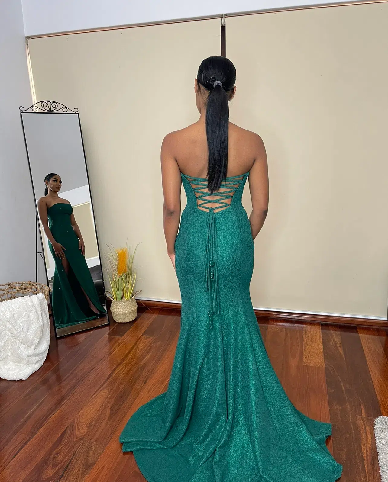 Jovani Style #8063 Strapless Dress Green Size 8 - Image 4