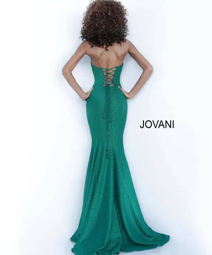 Jovani Style #8063 Strapless Dress Green Size 8 - Image 2