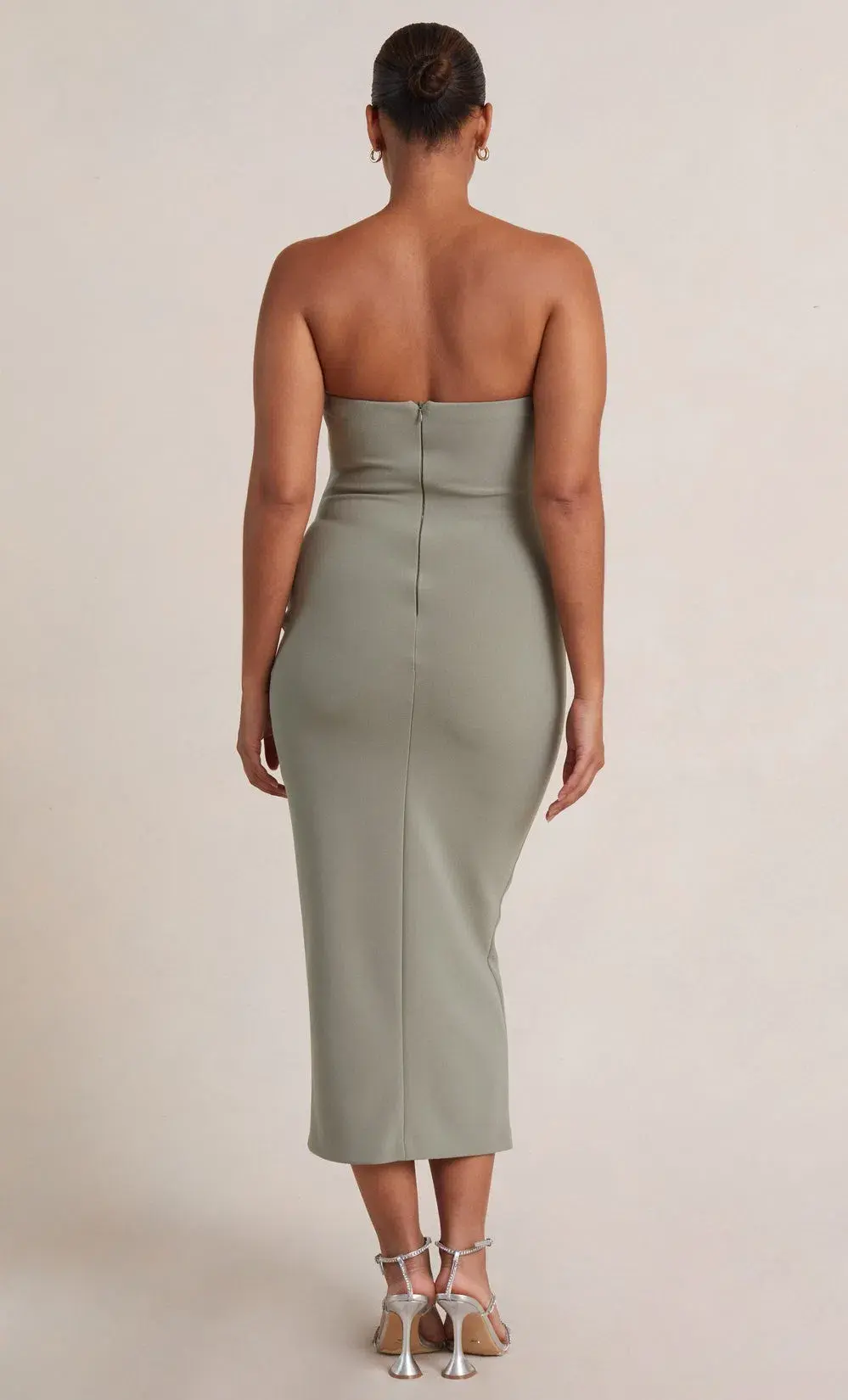 Bec & Bridge Be Mine Strapless Midi Dress Green Size 8 - Image 2