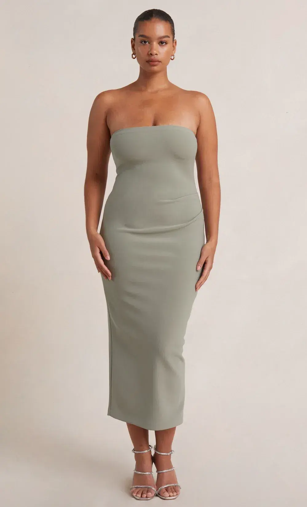 Bec & Bridge Be Mine Strapless Midi Dress Green Size 8 - Image 1