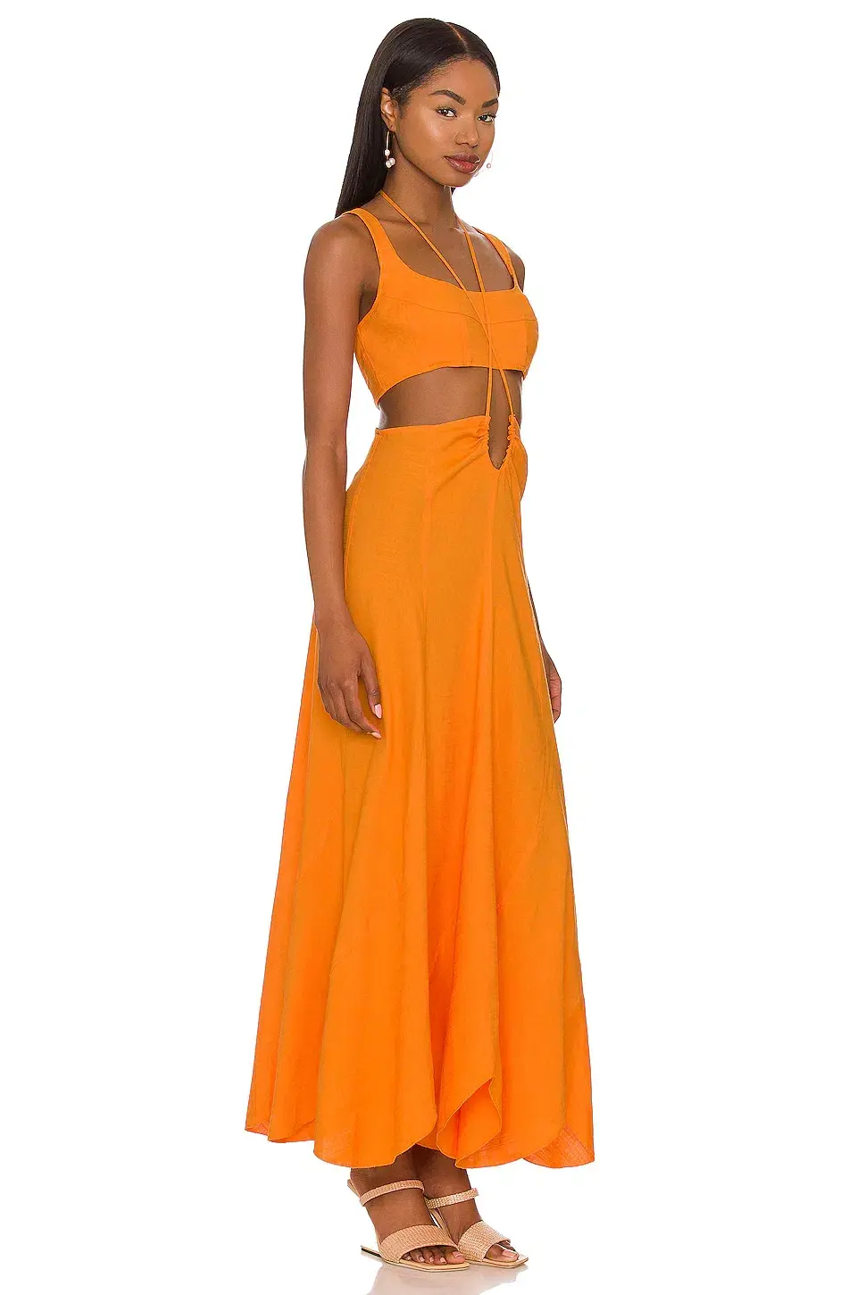 Cult Gaia Eileen Dress Apricot Orange Size XS - Image 2