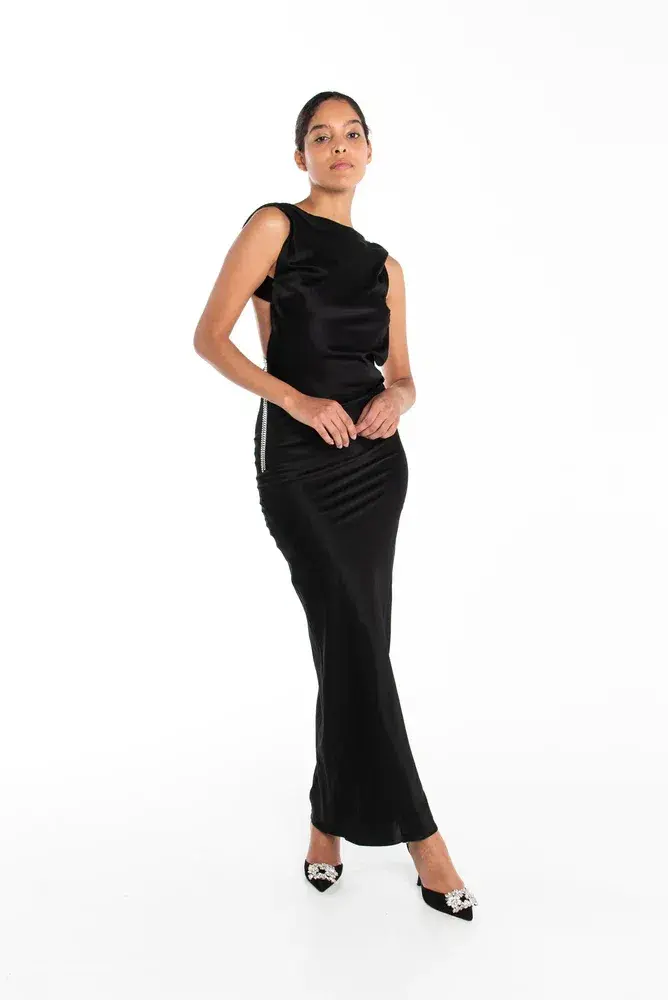 The Bar Pierre Gown Black Size 6 - Image 4