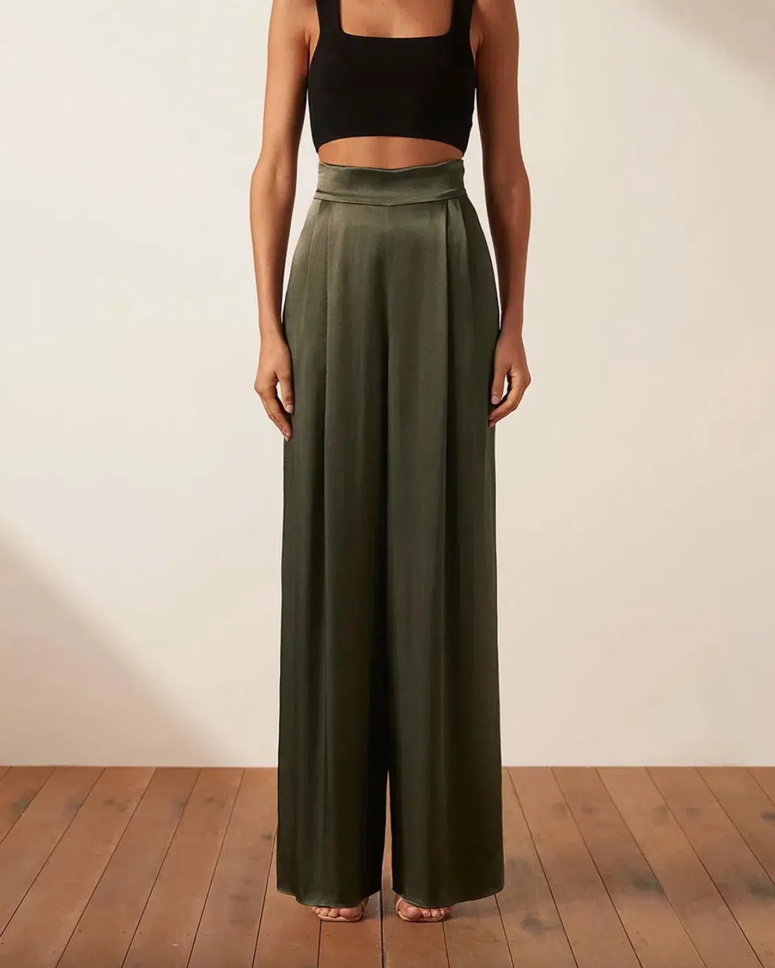 Shona Joy Giorgia Double Breasted Blazer and Tuxedo Pants Set Green Size 6 - Image 3