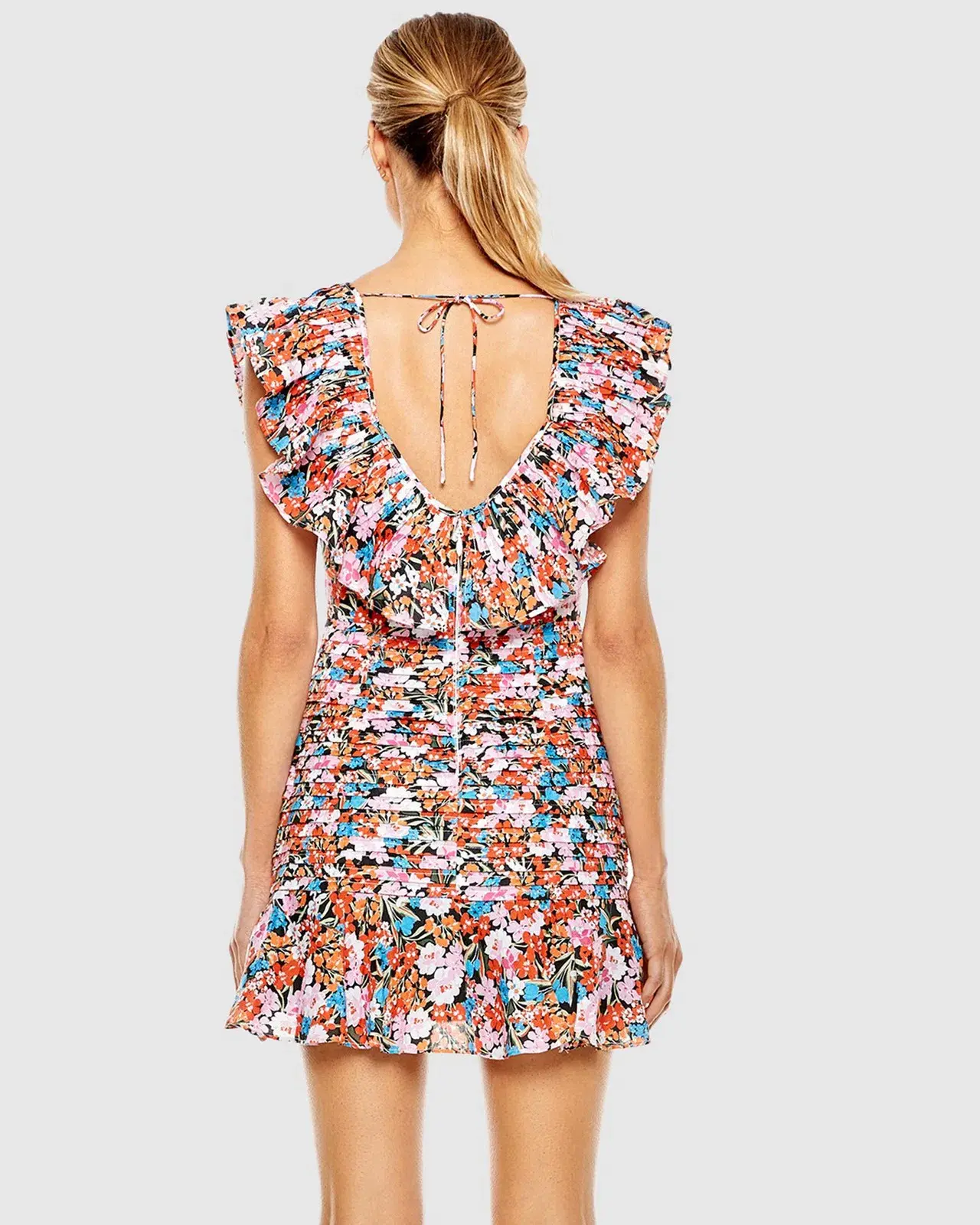 Talulah Cloud Nine Mini Pink Floral Dress Multi Size 8 - Image 2