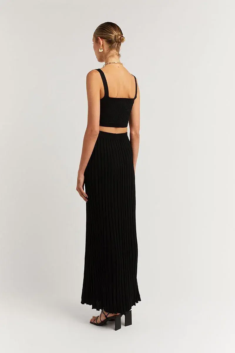 Dissh Ollie Rib Knit Set Black Size 10 for rent on The Volte - main image