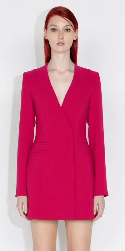 Cue Blazer Mini Dress Hot Pink Size 10 - Image 2