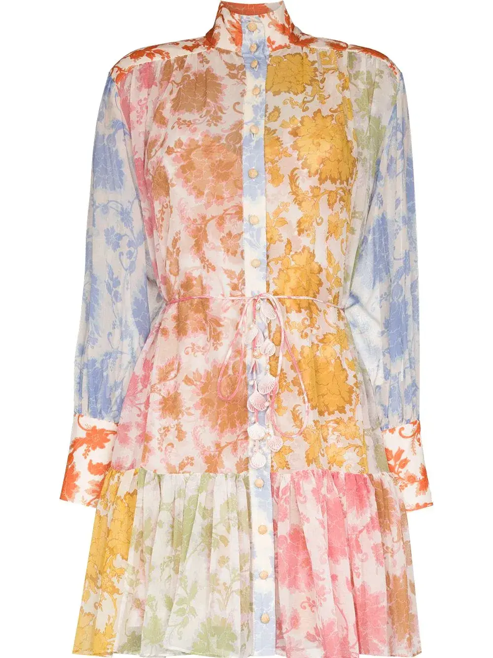 Zimmermann Postcard Lantern Mini Dress Print Size 2 for rent on The Volte - main image