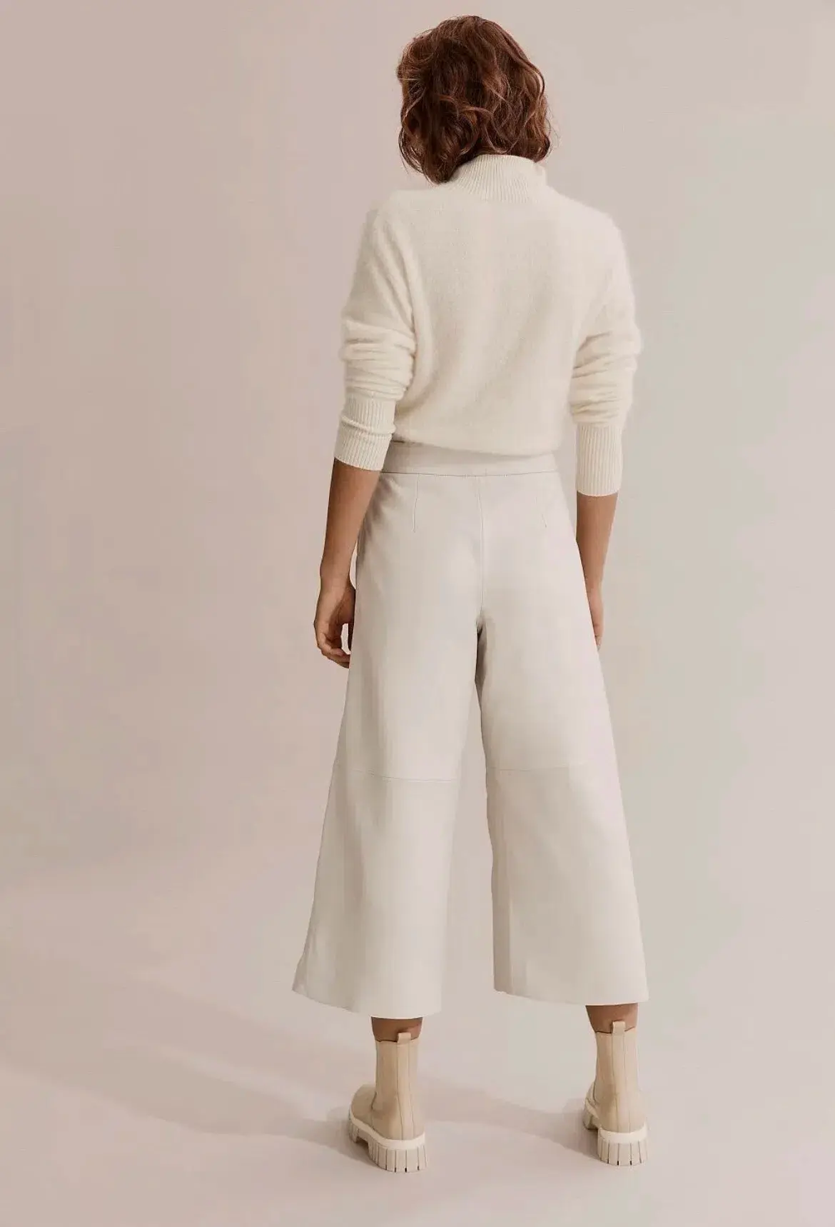 Country Road Luxurious Leather Culotte Pants White Size AU 14  - Image 2