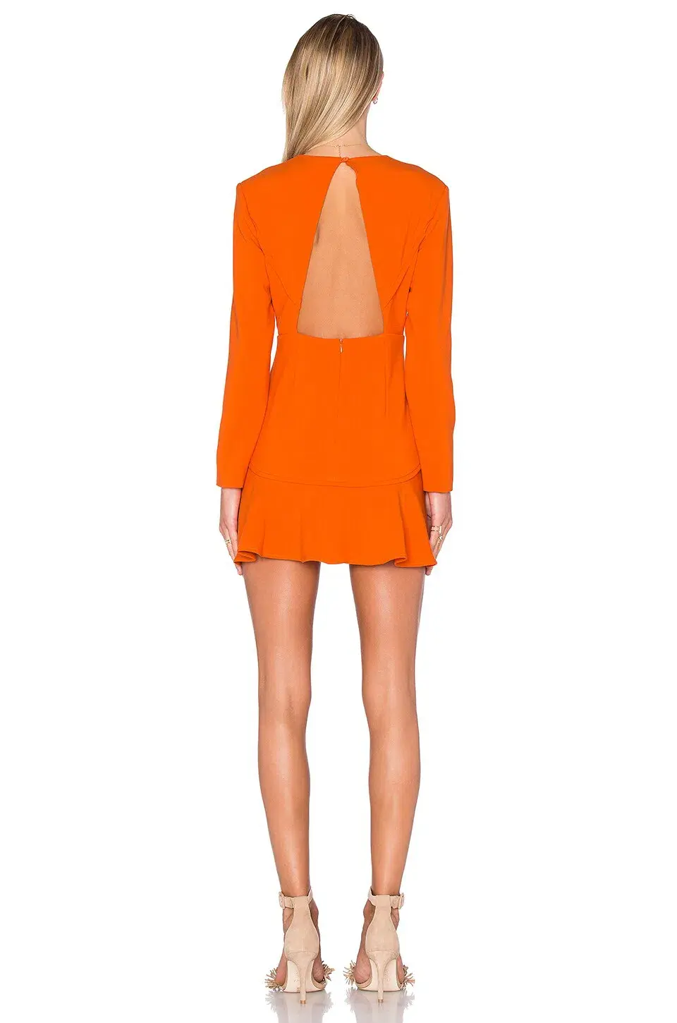 Finders Keepers Round Up Dress Orange Size XS - Image 3