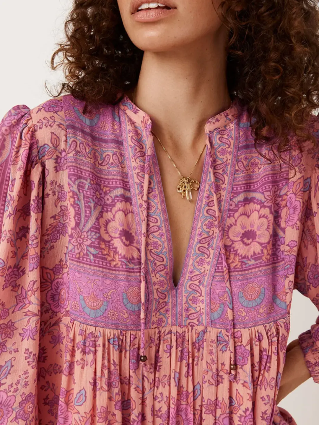 Spell Folksong Boho Smock Dress Floral Size L / AU 14 for rent on The Volte - main image