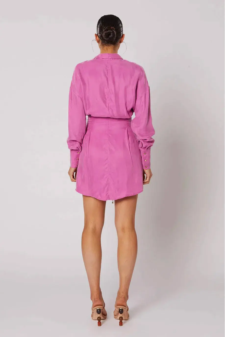 Winona Morado Button-Up Dress Pink Size 8  - Image 3