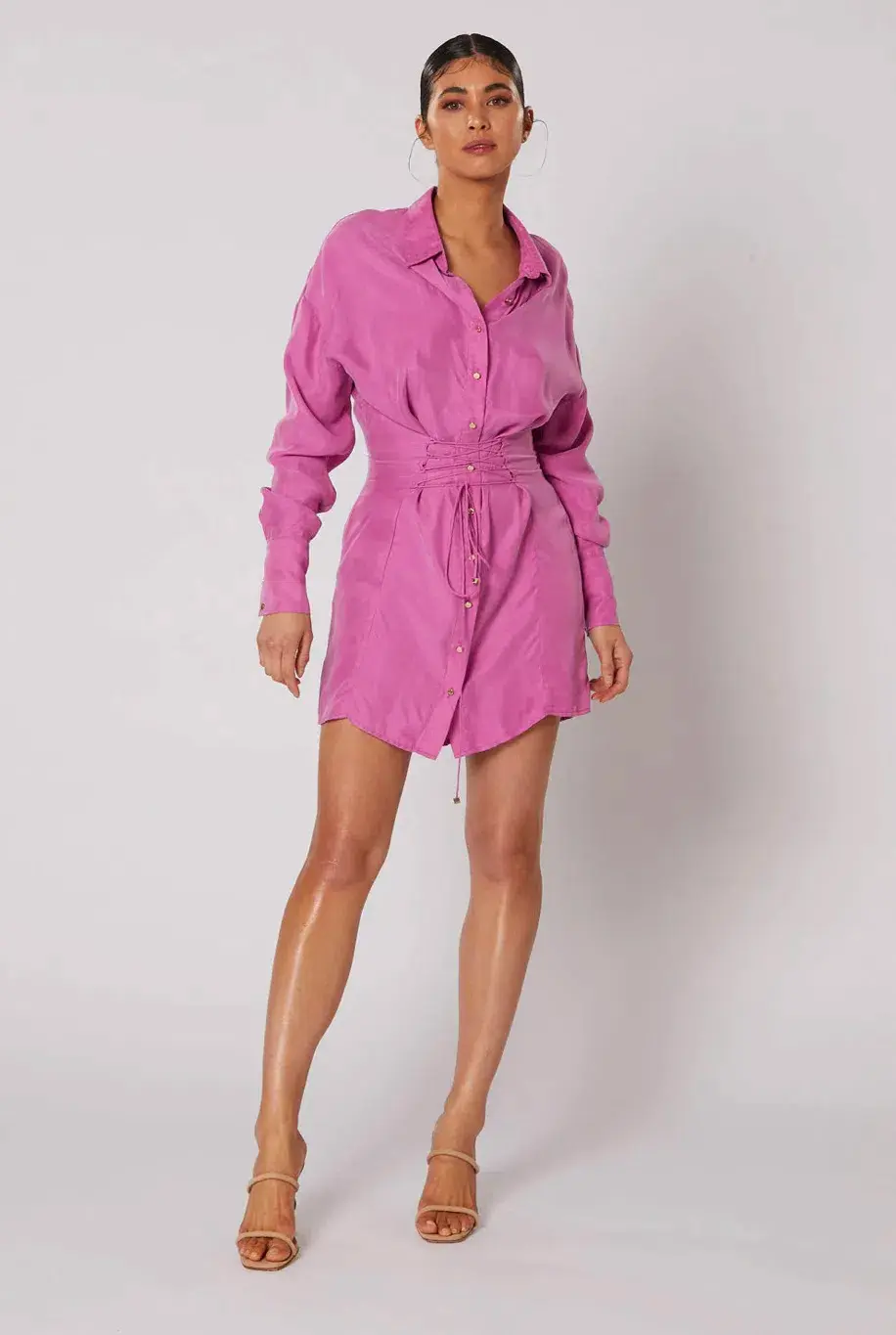 Winona Morado Button-Up Dress Pink Size 8 for rent on The Volte - main image