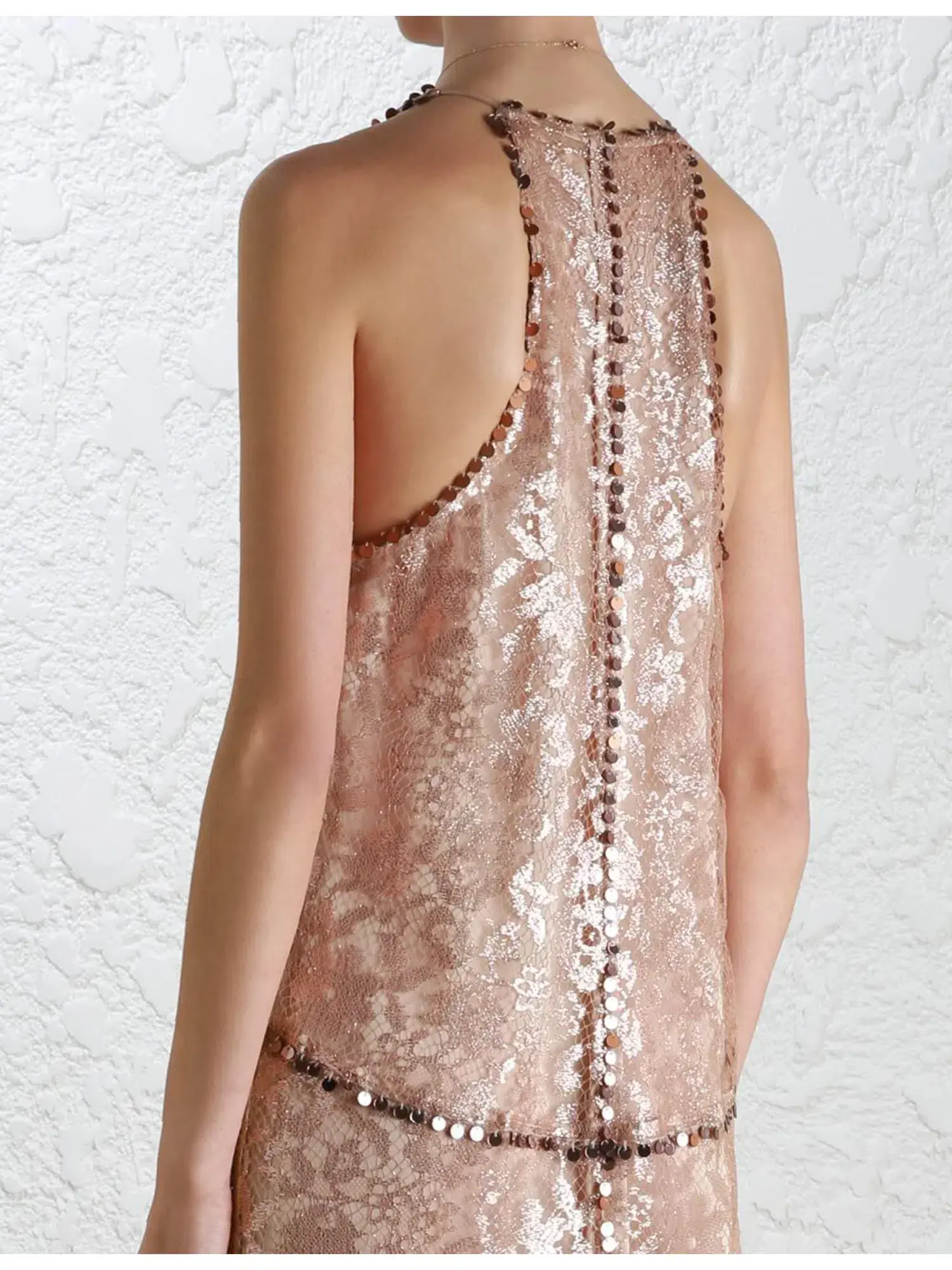 Zimmermann Lavish Mirror Lace Dress Pink Size 3 / AU 14 - Image 3