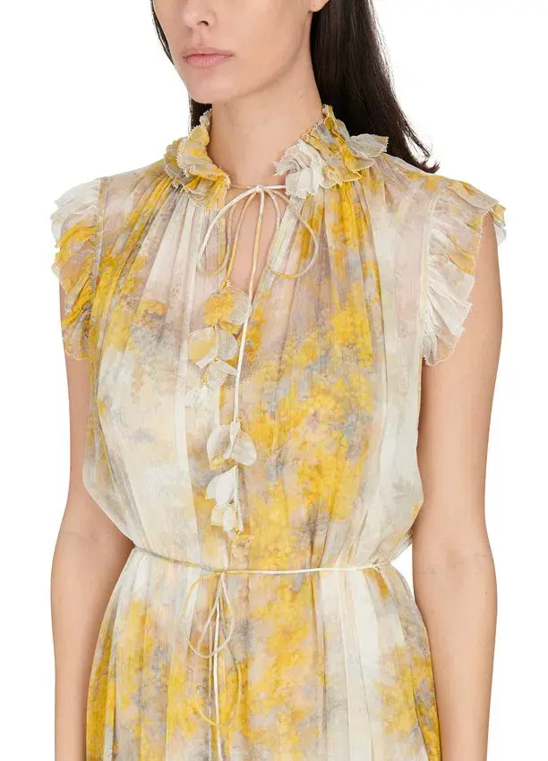 Zimmermann Botanica Wattle Midi Dress Print Size 0 - Image 2