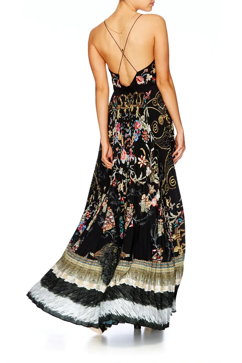 Camilla Dancing in the Dark Pleated Slip Dress Print Size 12 - Image 4