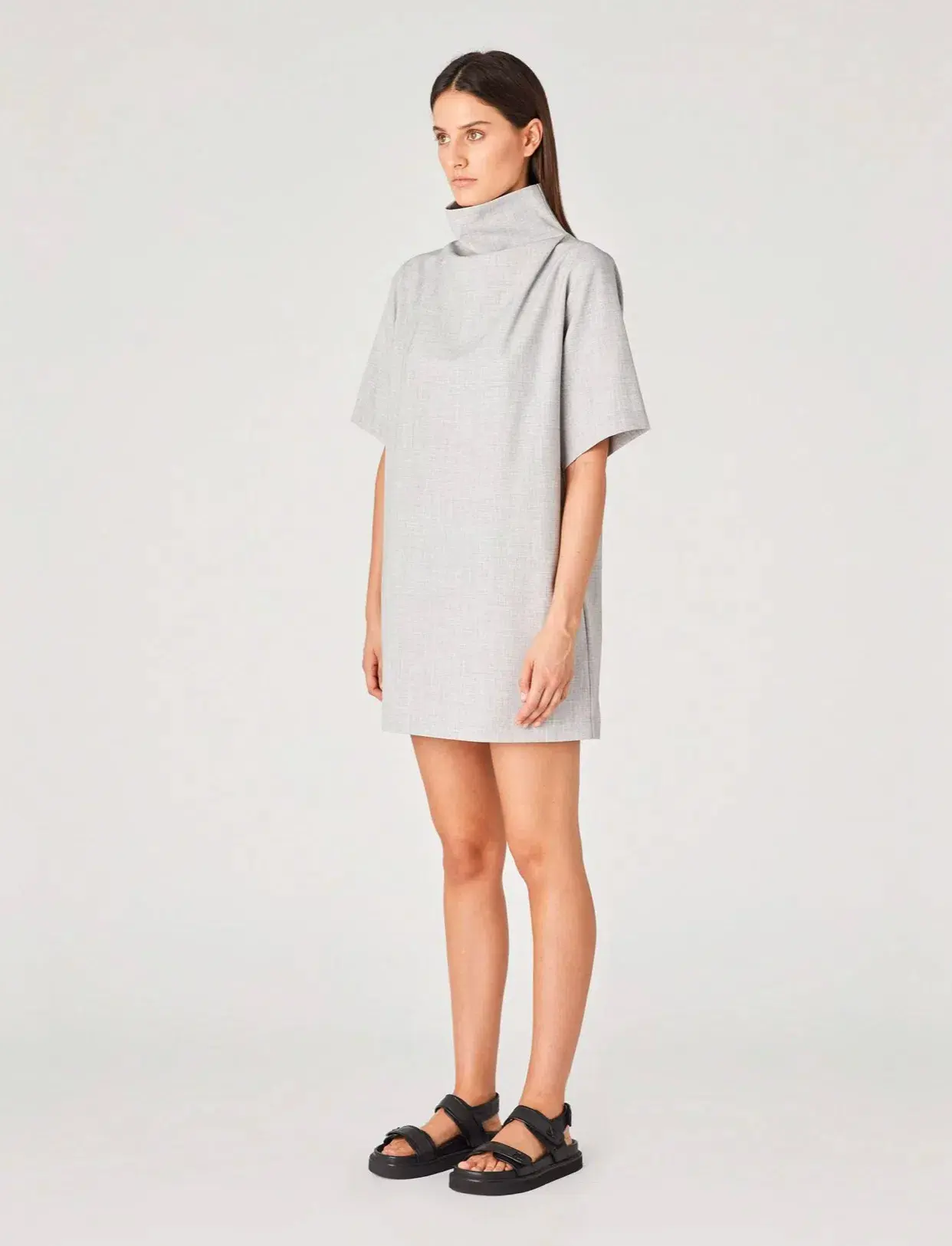 Camilla & Marc Theo Relaxed Mini Dress in Grey Melange Size 14  - Image 5