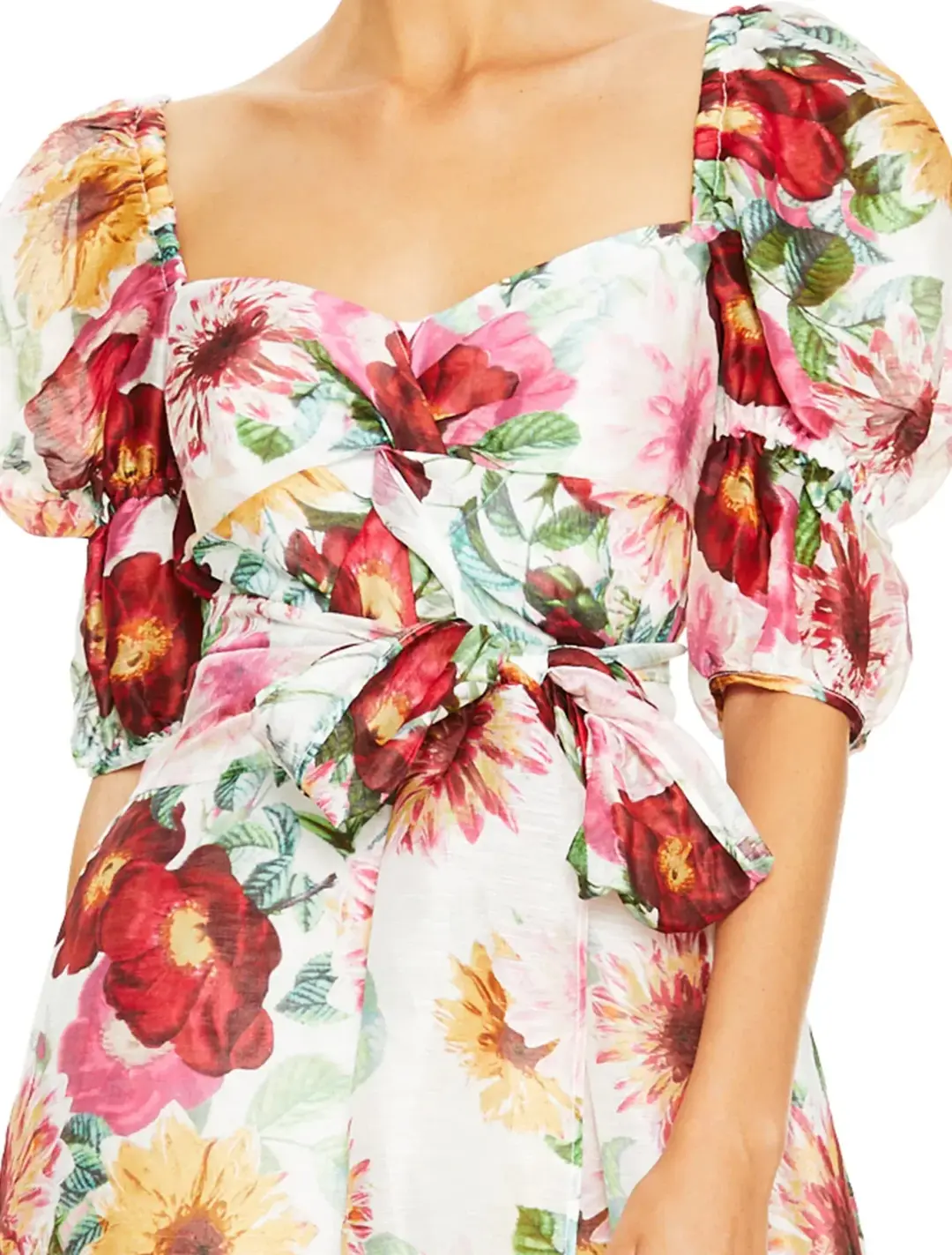 Talulah Garland Midi Dress Print Size 6  for rent on The Volte - main image