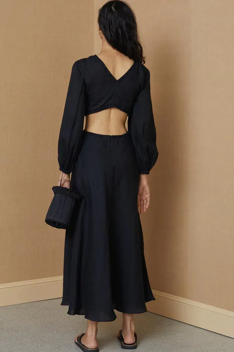 Bec & Bridge Madeleine Midi Dress Black Size 8 - Image 3