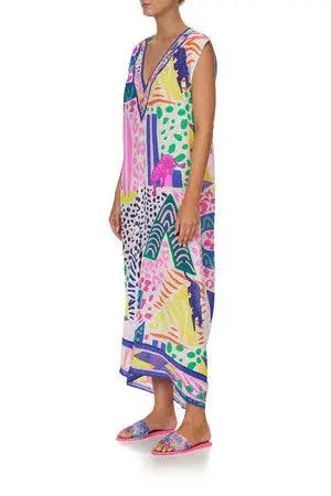 Camilla Bonza Babe Sleeveless Drape Back Dress Print Size S/M - Image 4