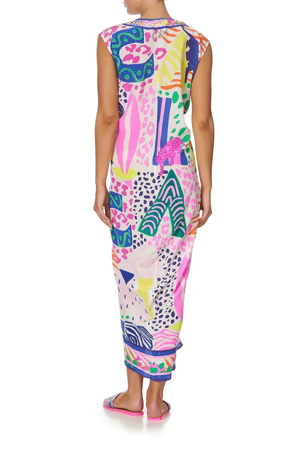 Camilla Bonza Babe Sleeveless Drape Back Dress Print Size S/M - Image 3