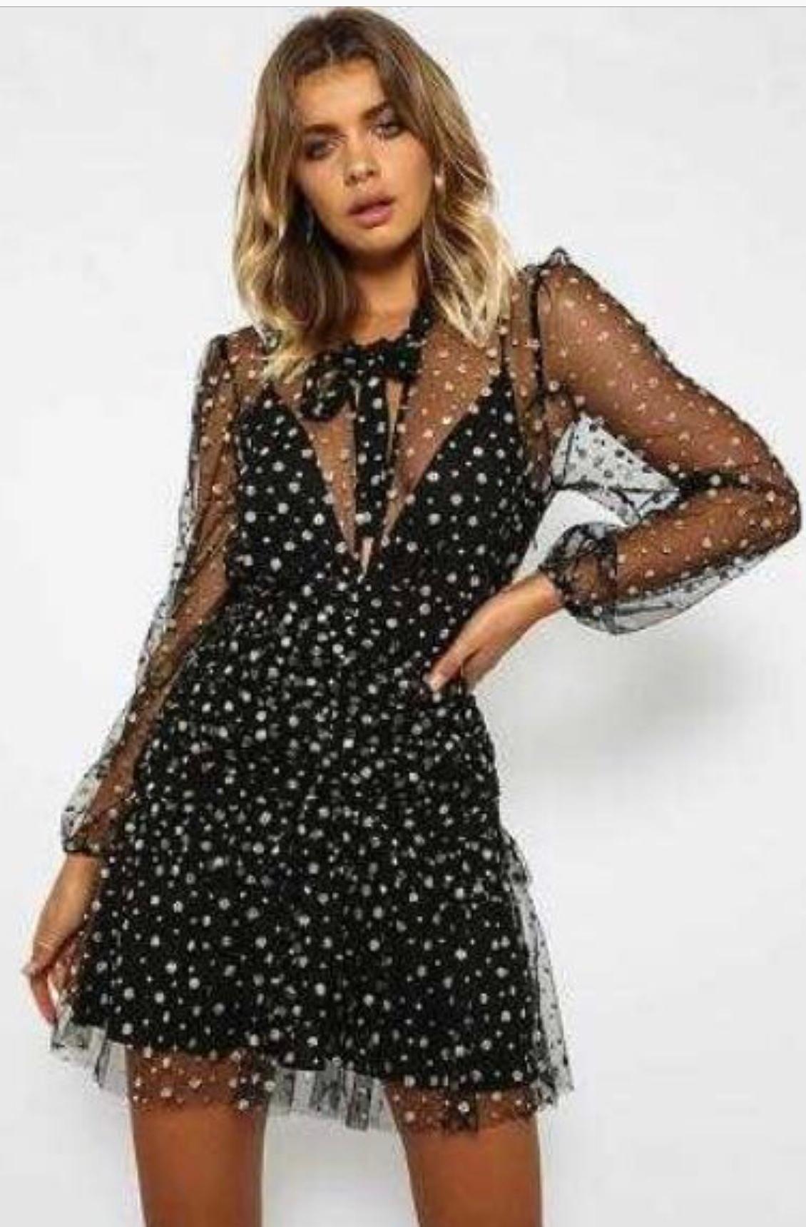 Talulah combinations mini black dress sz 10 - Image 1