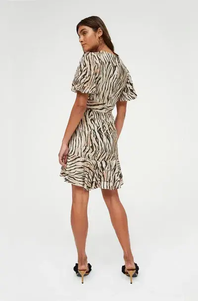 Sheike Landslide Dress Animal Print Size 16 - Image 3