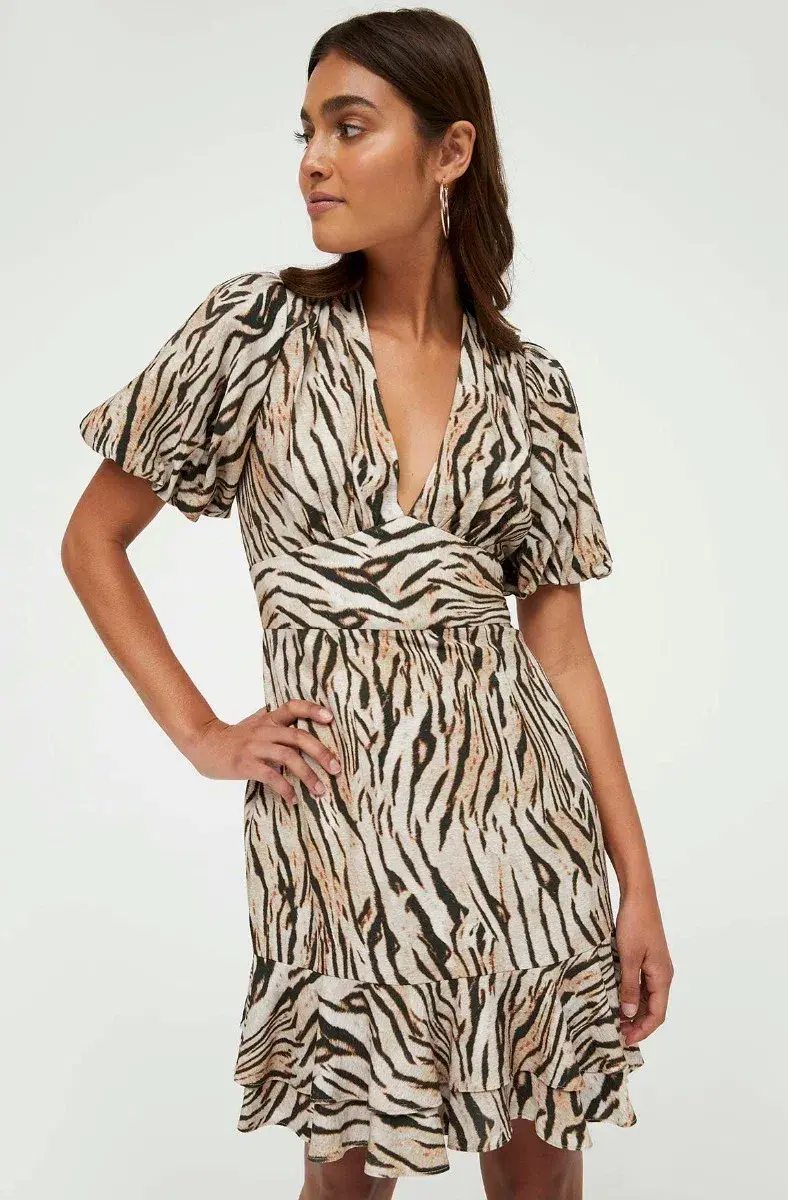 Sheike Landslide Dress Animal Print Size 16 - Image 2