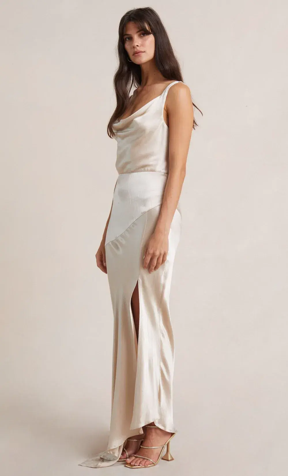 Bec & Bridge Moon Dance Cowl Dress Sand Size 8 - Image 2