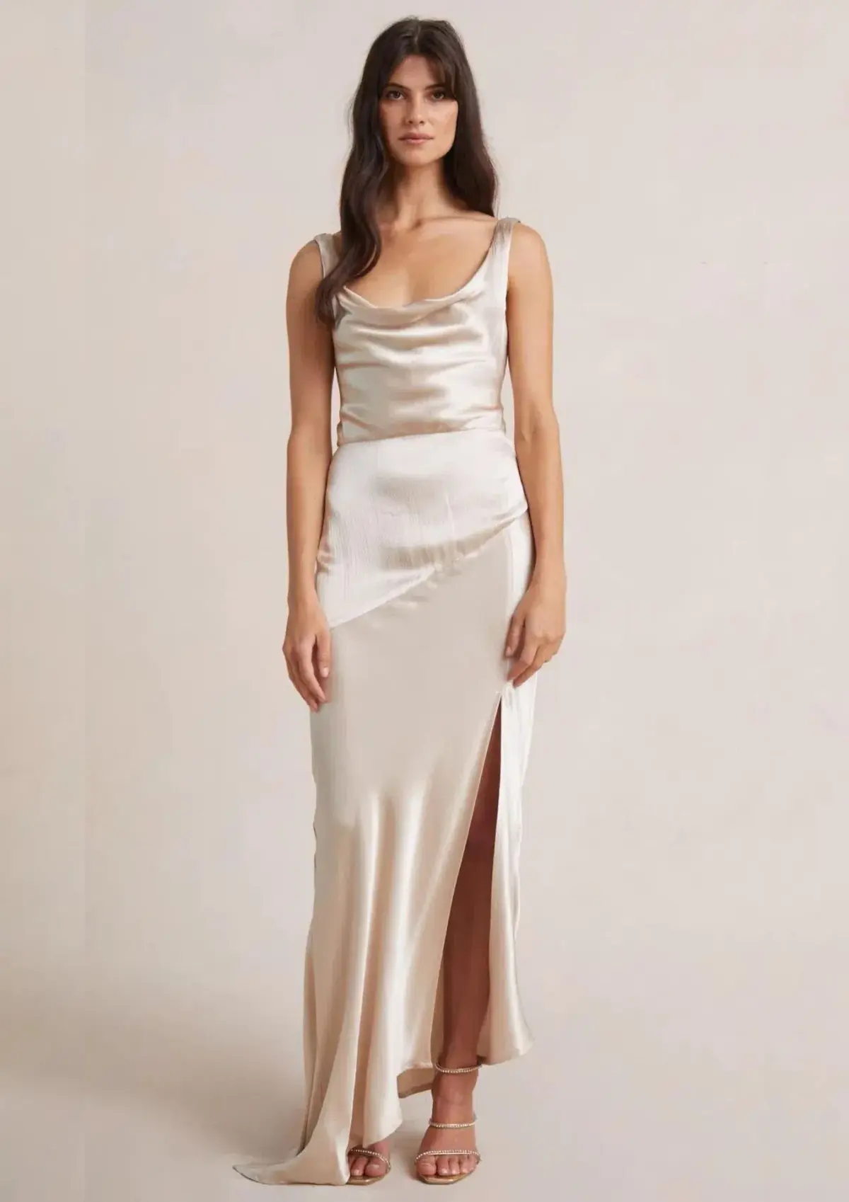 Bec & Bridge Moon Dance Cowl Dress Sand Size 8 - Image 1