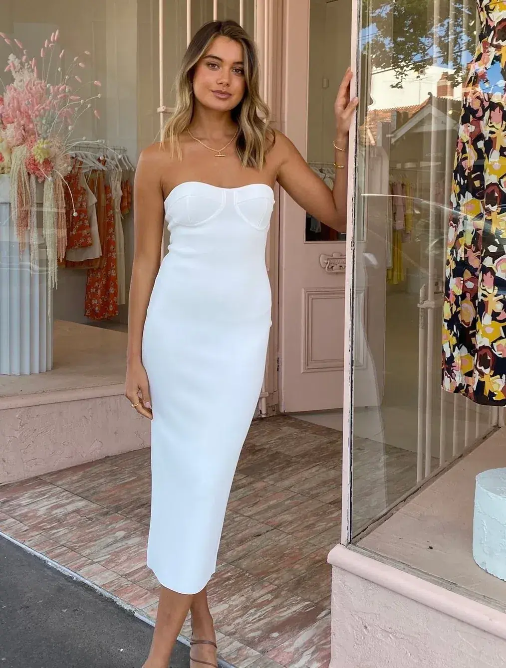 By Johnny Penny Strapless Dress White Size M - Image 2