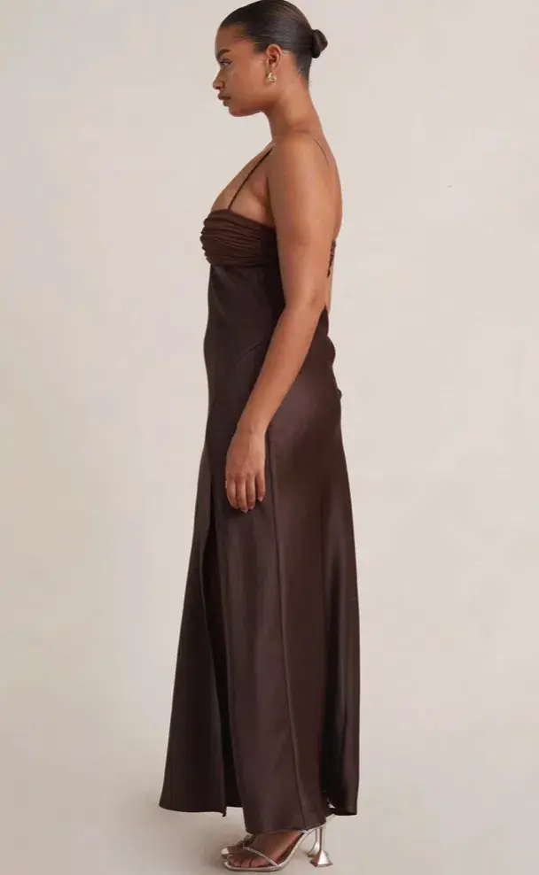 Bec & Bridge Julieta Maxi Dress in Chocolate Brown Size 14 - Image 4