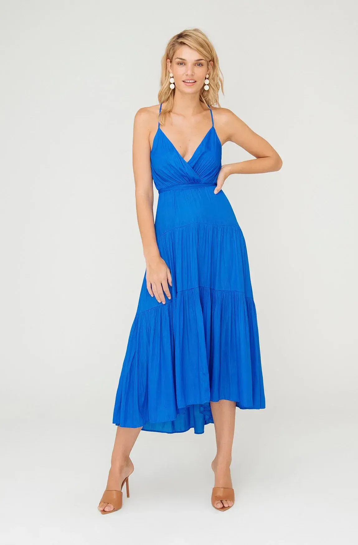 Sheike Sirocco Maxi Dress Cobalt Blue Size 14 - Image 1
