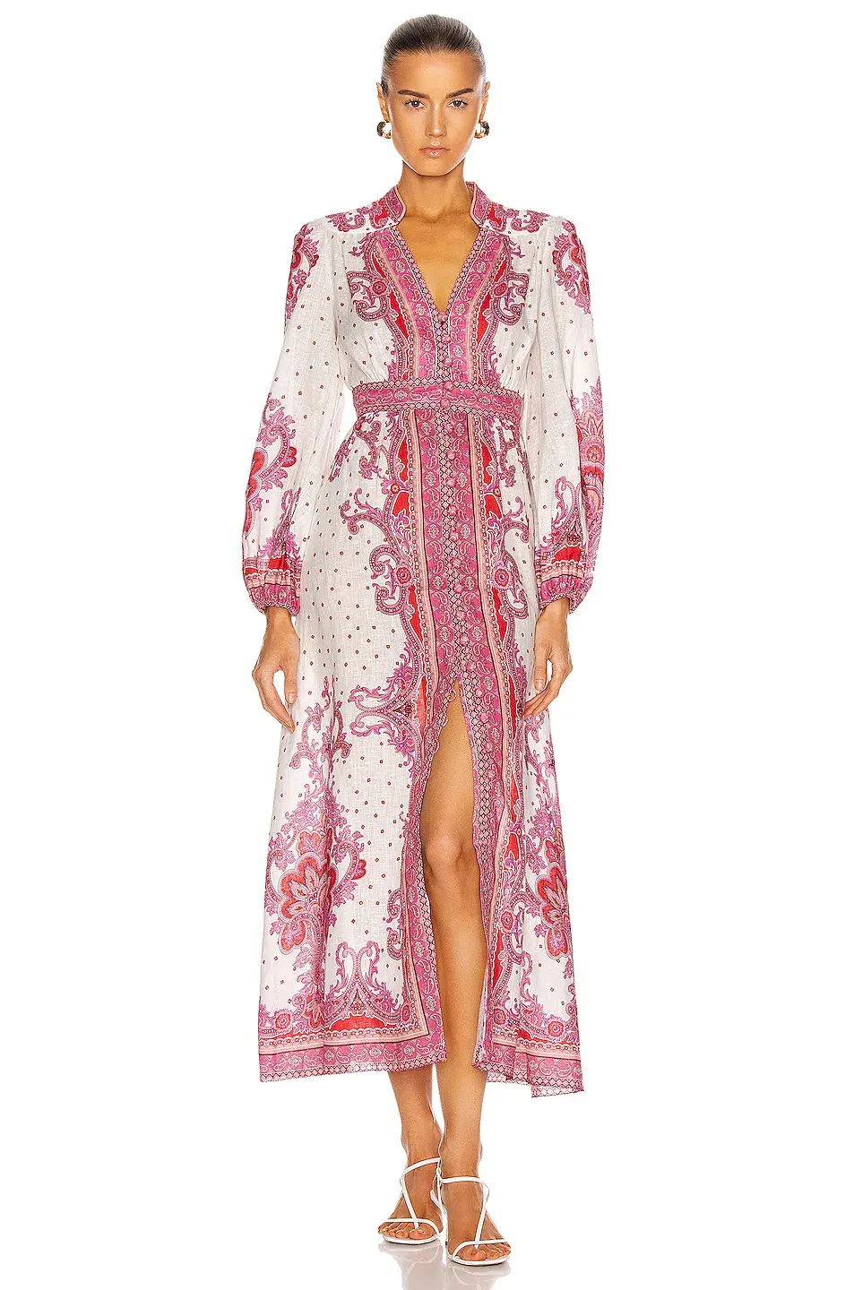 Zimmermann Bells Paisley Midi Dress Print Size 14 for rent on The Volte - main image