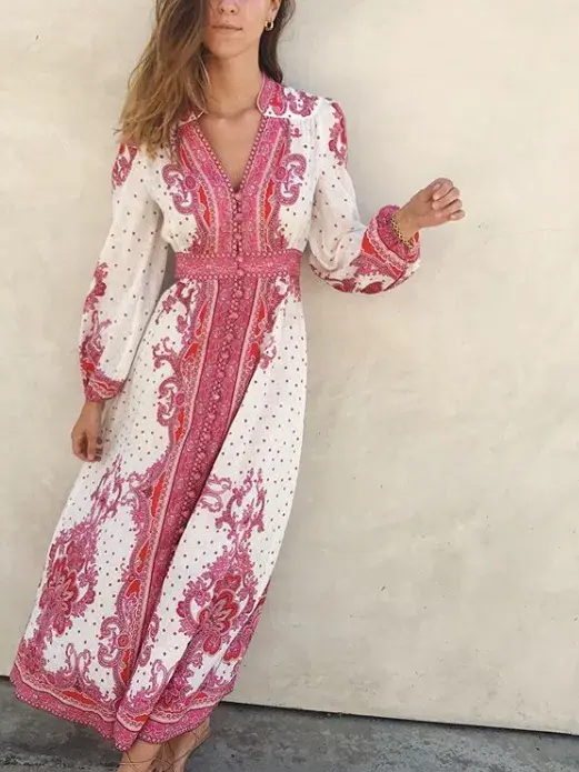 Zimmermann Bells Paisley Midi Dress Print Size 14 - Image 5
