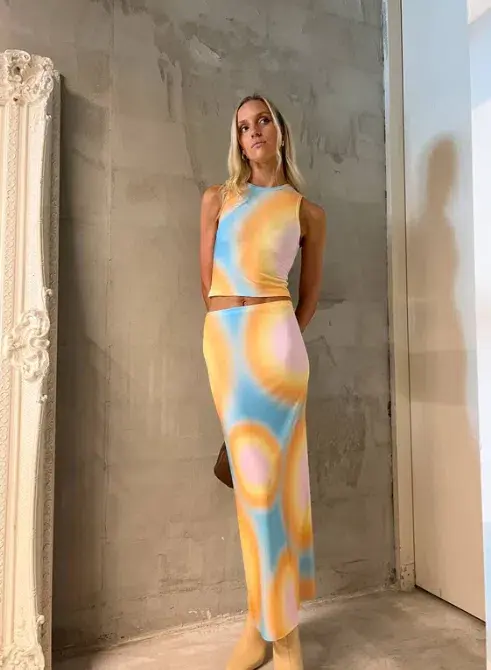 With Harper Lu Sunset Orb Maxi Set Print Size 6 - Image 1