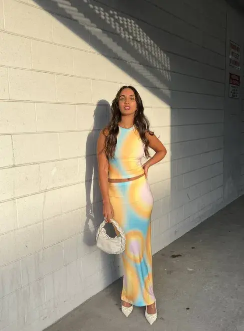With Harper Lu Sunset Orb Maxi Set Print Size 6 - Image 3