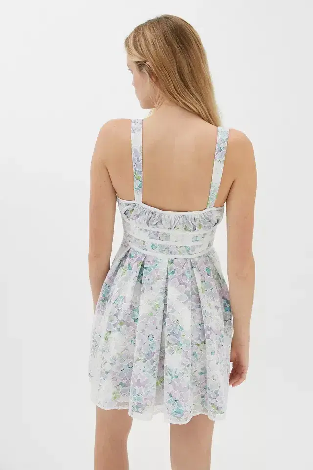 For Love and Lemons Loretta Mini Dress in Ivory Print Size M - Image 3