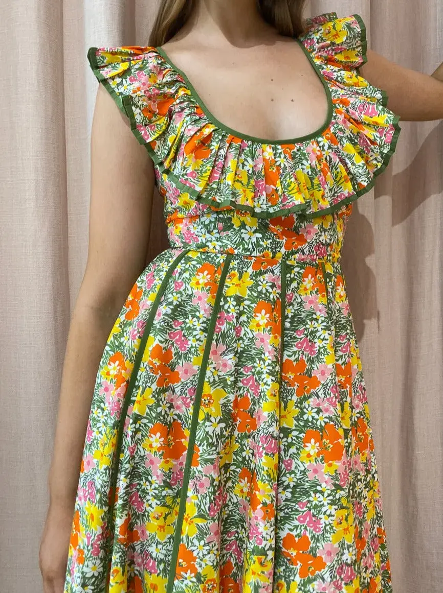 Alemais - Cabana Midi Apron Dress Print - Size 10 for rent on The Volte - main image