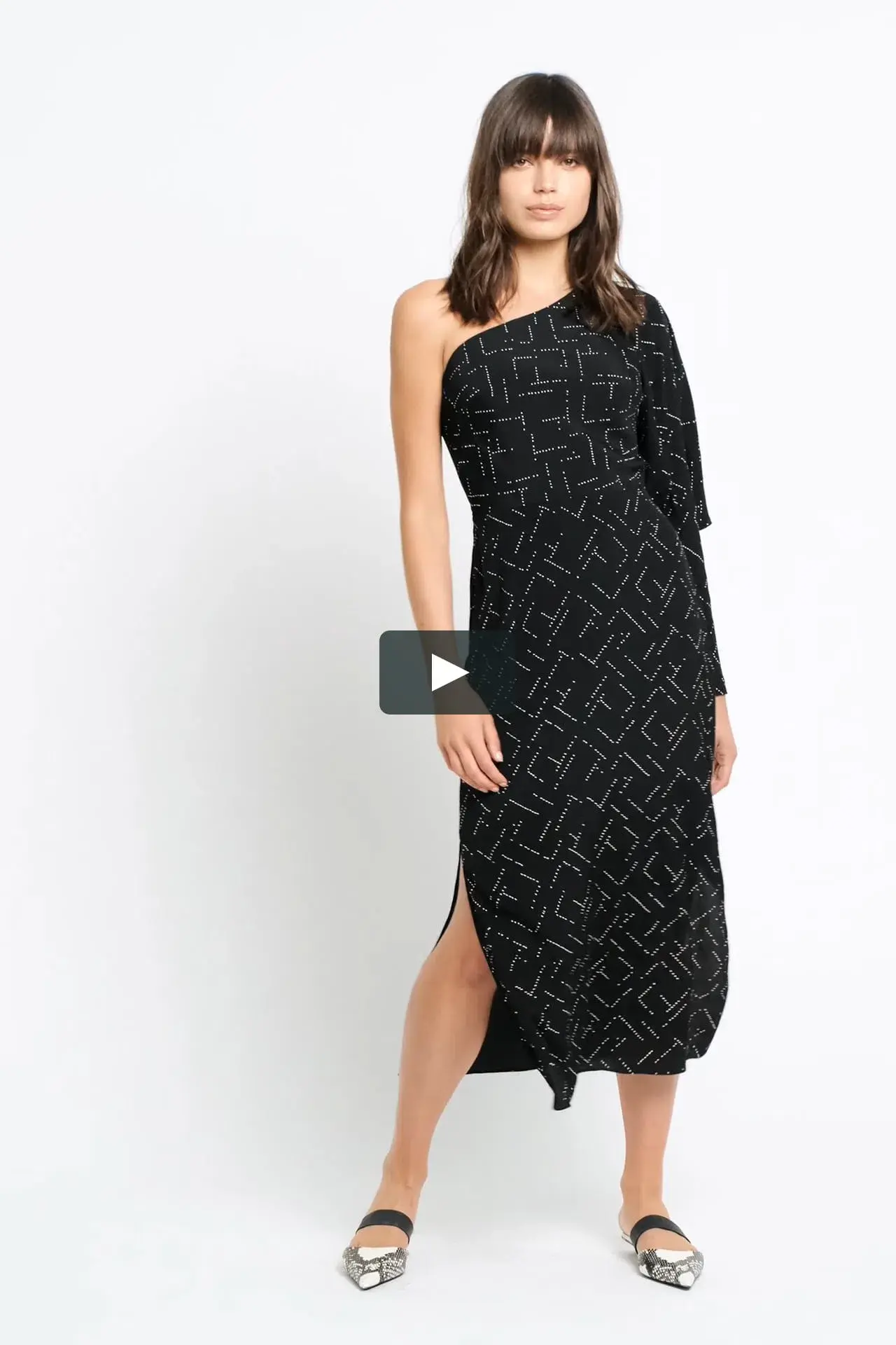 Sass & Bide Space Oddity One Shoulder Dress Black Size 14  - Image 1
