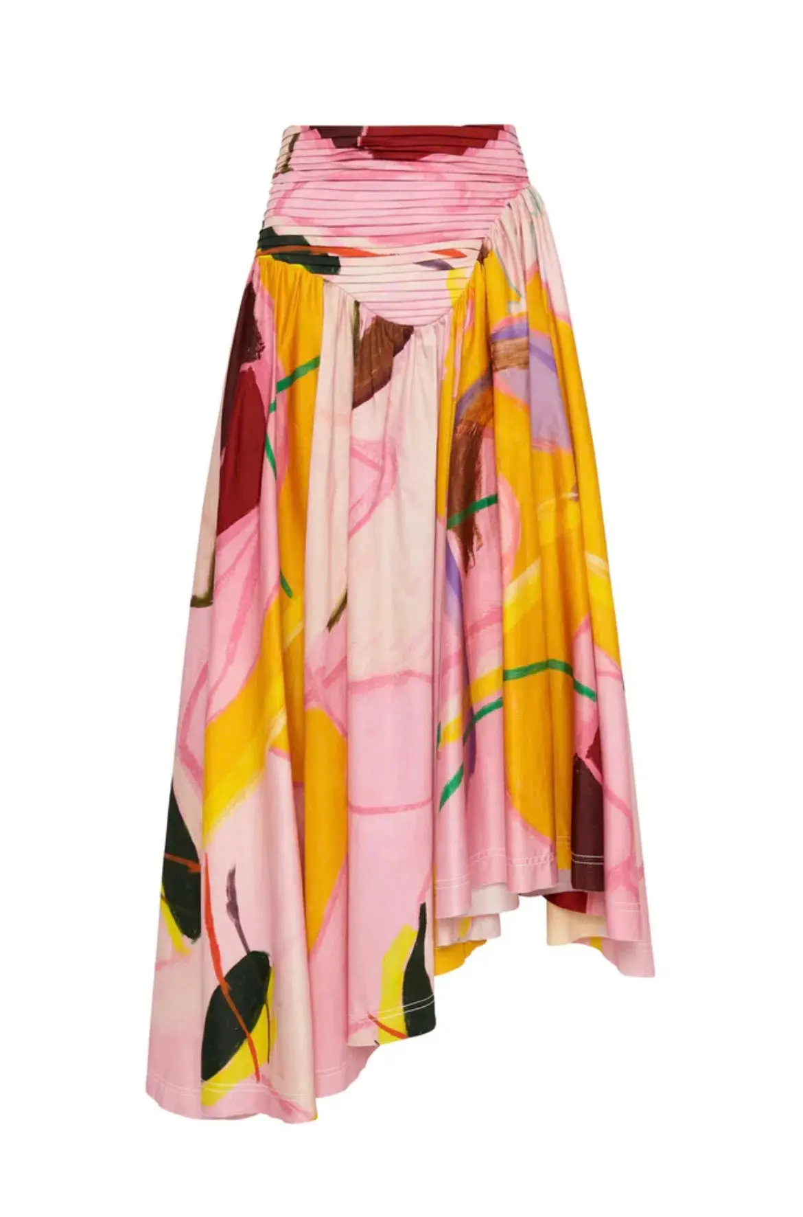 AJE Jolie Asymmetrical Midi Skirt Print Size 6 - Image 4