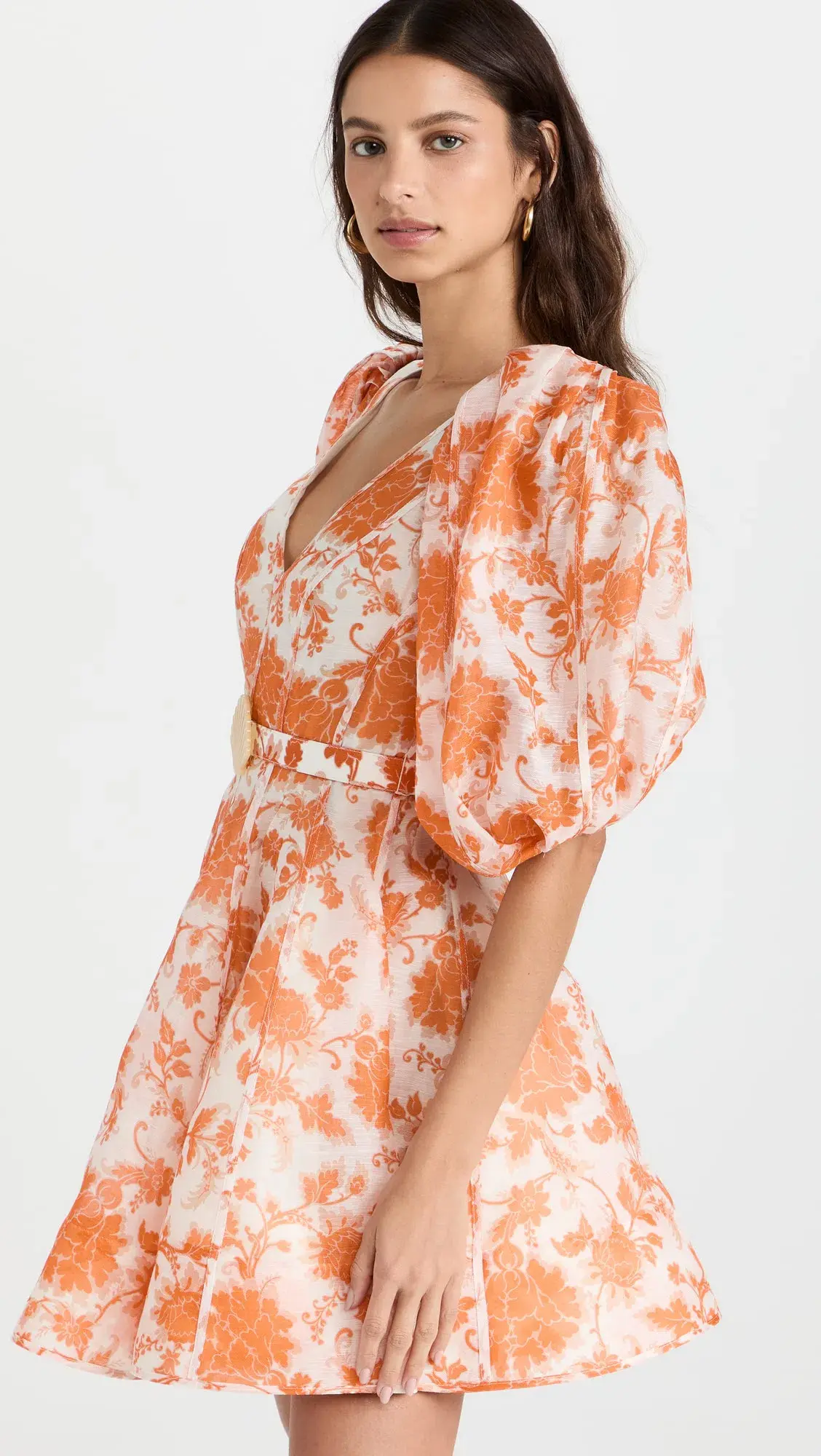 Zimmermann Postcard Puff Sleeve Mini Dress Floral Size 1 / Au 10 - Image 3