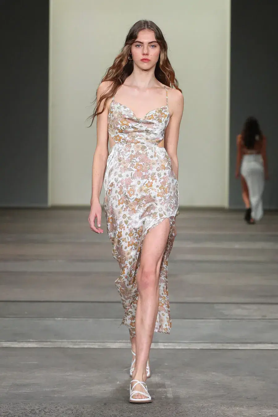 Rumer the Label Paloma Cut Out Gown Print Size XS - Image 4