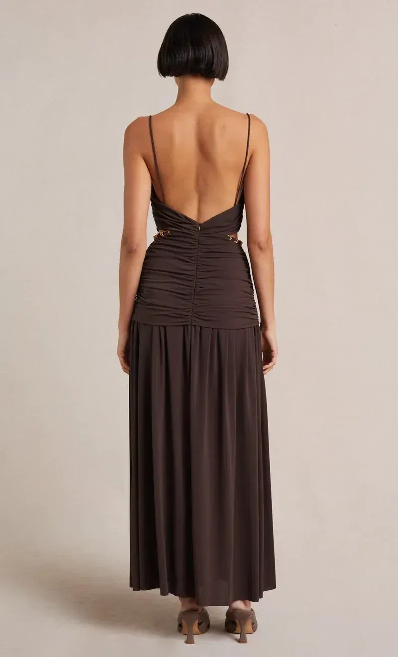 Bec & Bridge Joelene Maxi Dress Cognac Brown Size S - Image 3