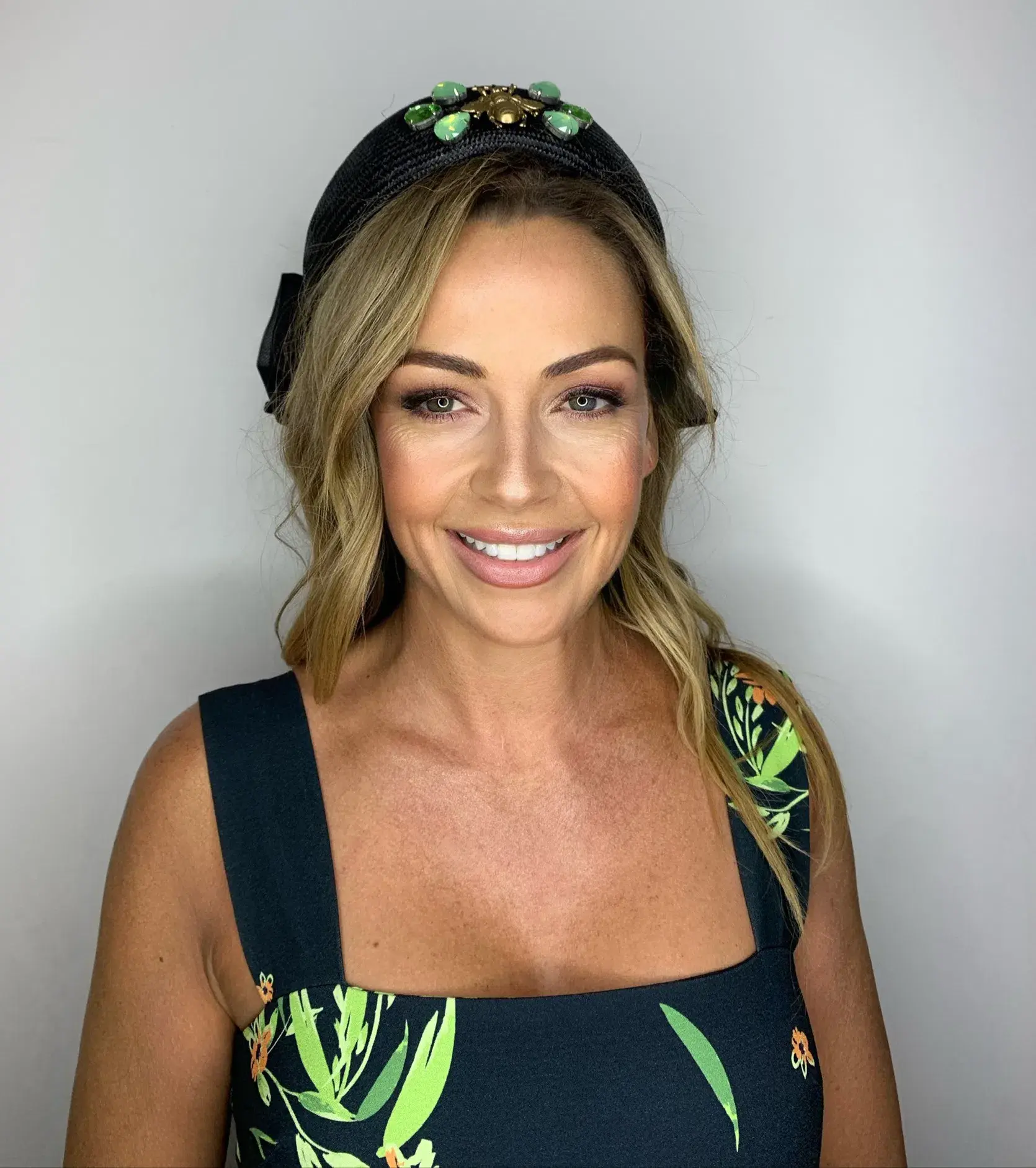 Halo & Rose Pillbox Hat Black/Green  - Image 3